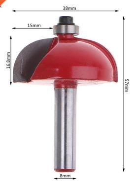 8mm Shank Chamfer Bevel Edging Router Bit Bearing Sharpening