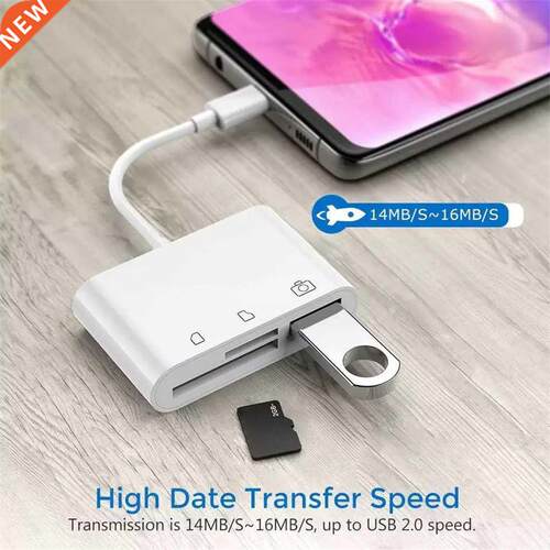 In 1 Type C Card Reader Adapter USB SD Micro SD TF Card Ca