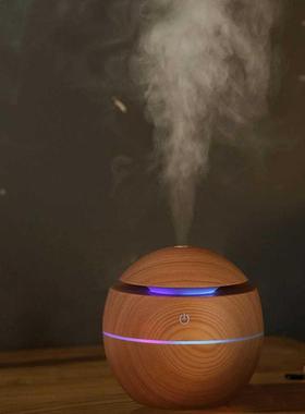 Humidifier Electric Air Aroma Diffuser Wood Ultrasonic 130ML