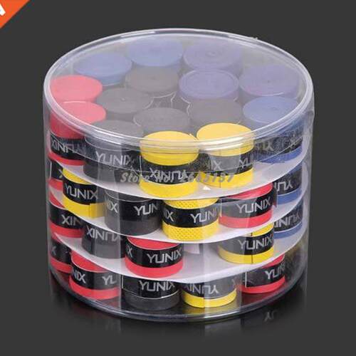 60pcs White Coated Anti-slip Tennis Overgrips Badminton Grip