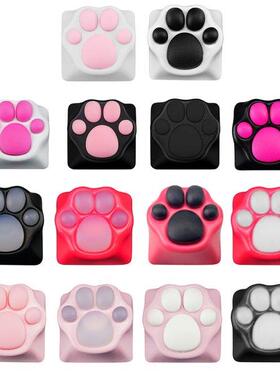 ABS Silicone Kitty Paw Artisan Cat Paws Pad Keyboard keyCaps