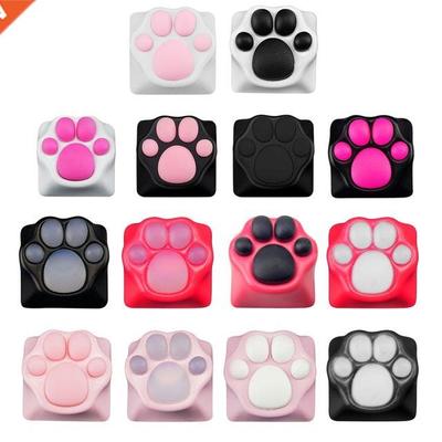 ABS Silicone Kitty Paw Artisan Cat Paws Pad Keyboard keyCaps