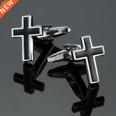 High quality cross CUFFLINKS NEW FASHION BLA JEWELRY Cufflin