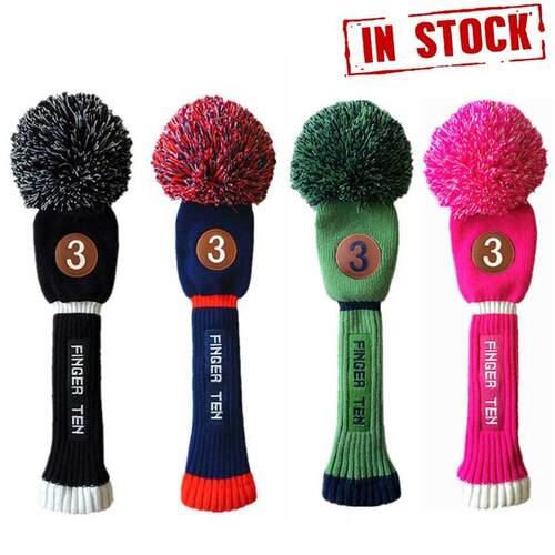 Golf Head Cover Set Driver Pom Pom Iron Clu Covers #3 Fair