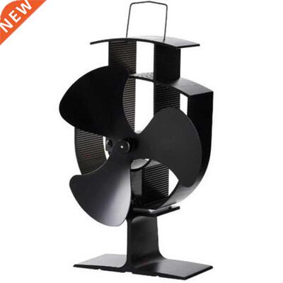 3 Blades Heat Powered Stove Fan Home Silent Heat Powered Sto