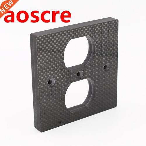 2Pieces Carbon fiber US Socket AC Power Duple Receptacle Cov