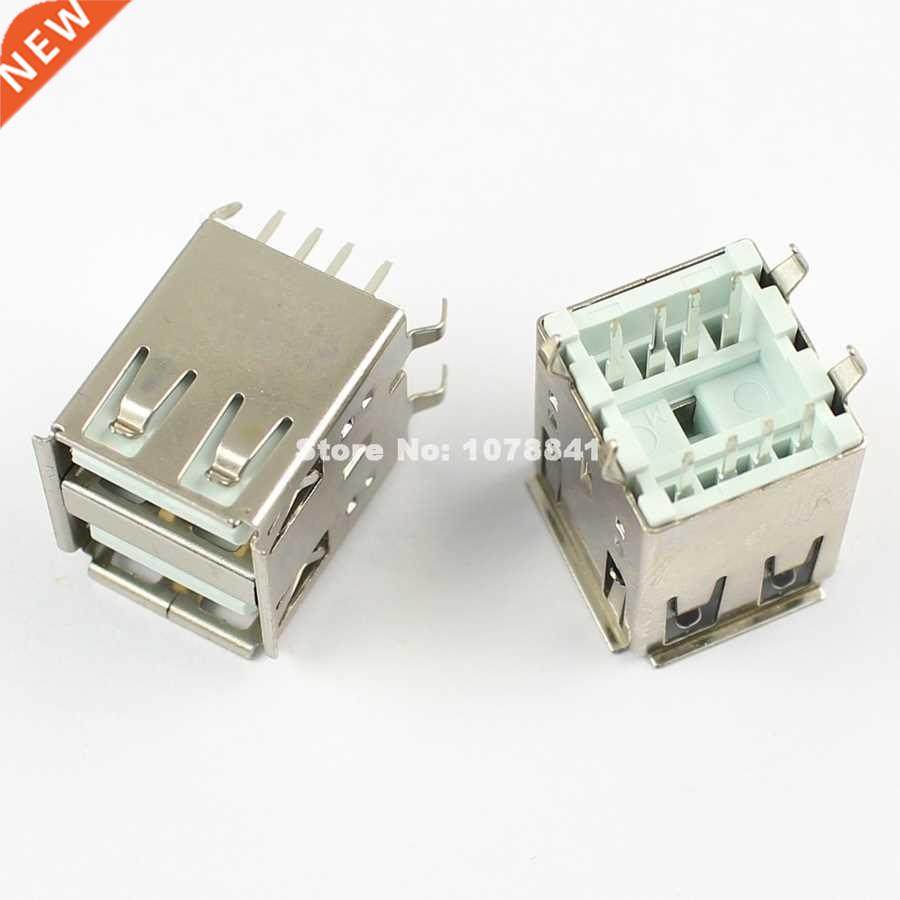 20 Pcs Dual USB Female 8 Pin Type-A DIP Socket Connector