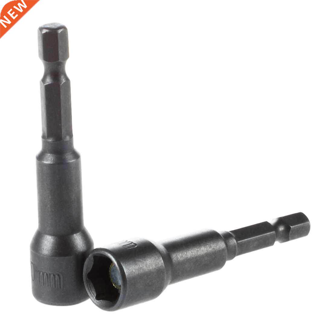 2Pcs 1/4 Shank 10mm Socket Wrench Hex Nut Driver Bit