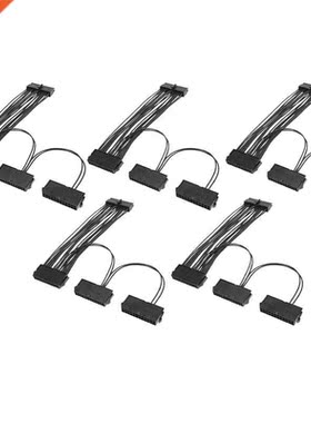 24Pin Dual PSU Power Supply Cable Extension Cable Synchroniz