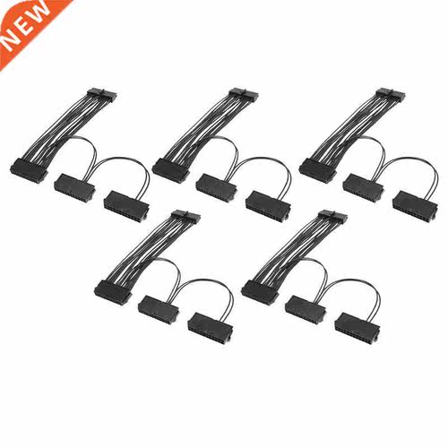 24Pin Dual PSU Power Supply Cable Extension Cable Synchroniz