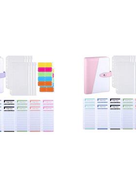 A6 PU Binder with Budget Sheets A6 Binder Pockets Cash Envel