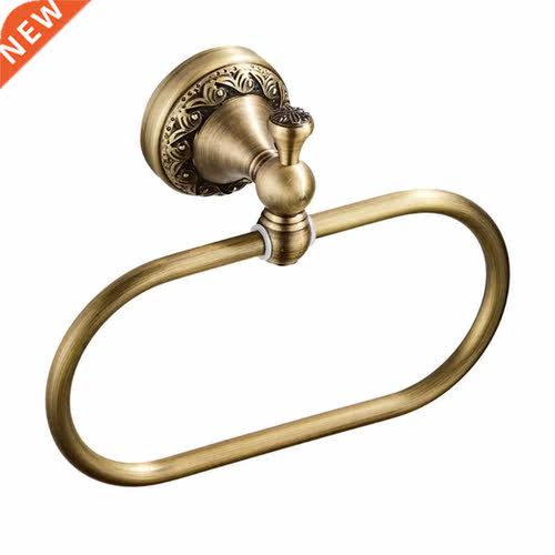 Retro Brass Towel Ring Wall Mounted Oval Towel Holder Wall H