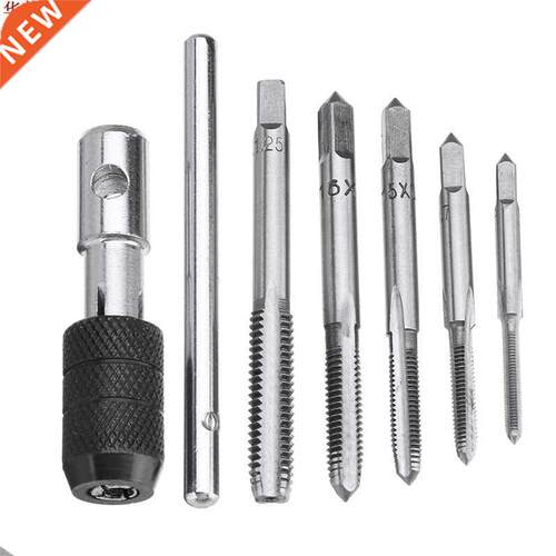 Metric Standard 6Pcs M3-M8 Tap Drill Set T Handle Ratchet Ta