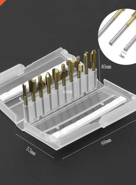 10Pcs Titanium Router Wood Milling Cutter Bits Fits Rotary T