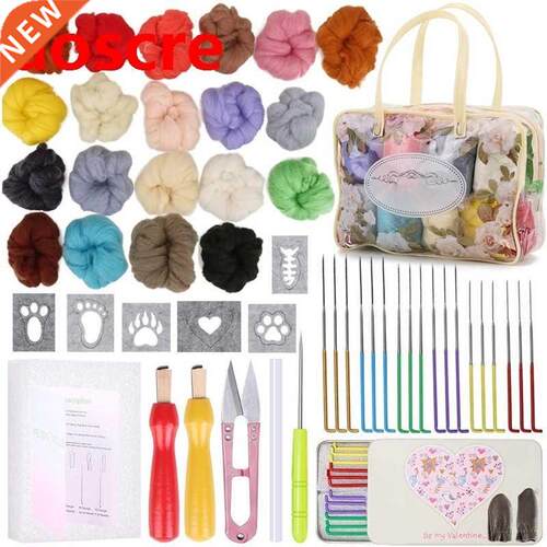Wool Felting Kit 15g / Color Wool Roving Needle Felting Foa