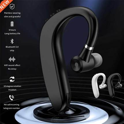 Single Ear Headset Bluetooth Headphones Handsfree Wireless H