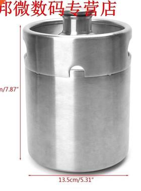 2L Homebrew Growler Mini Keg Stainless Steel Beer Home Brewi