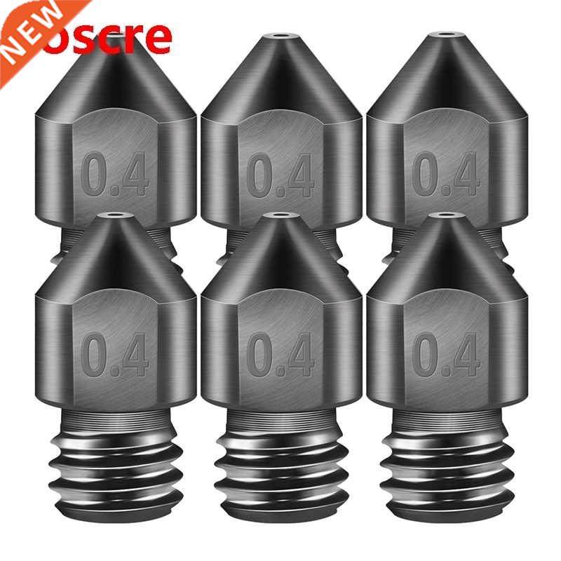 6 Pcs 3D Printer Extruder Nozzle Mk8 Hardened Steel Nozzle 0