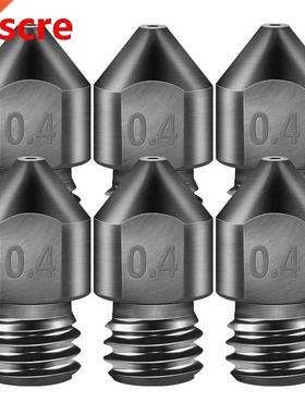 6 Pcs 3D Printer Extruder Nozzle Mk8 Hardened Steel Nozzle 0