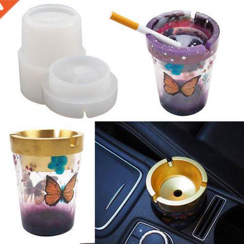 Double Layer Resin Ashtray Holder Molds Bottle Shape Crystal