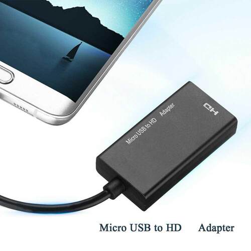 Micro USB 2.0 to HDMI-compatible Cable Adapter Converter Ext