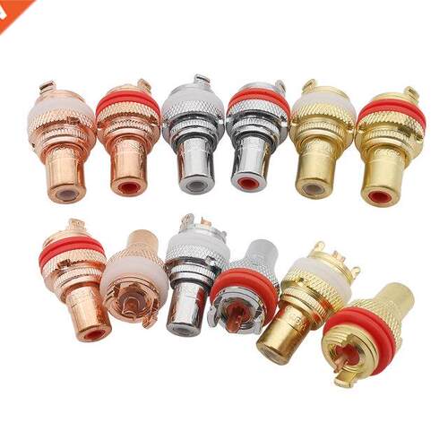 4Pcs RCA Female Socket AV Audo Vdeo Connectors Sgnal npu