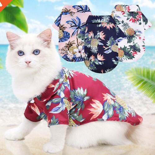 Summer Small Medium Dog Pet Floral Clothes Dogs T-Shirt Pupp