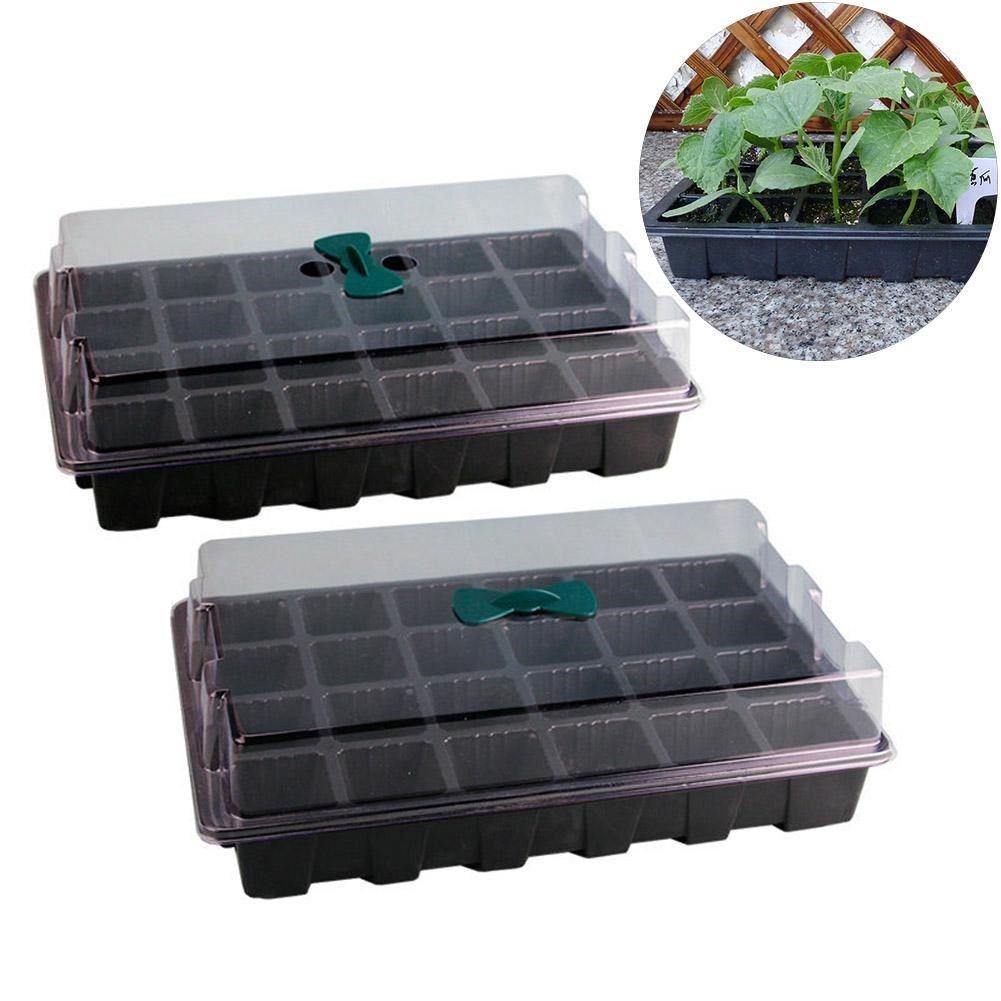 24-Hole Home Garden Balcony Nursery Seedling Tray Plant Grow