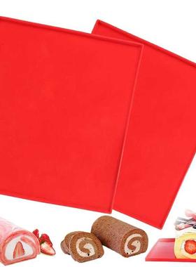2 Pcs Swiss Roll Cake Mat Flexible Baking Tray Jelly Roll Pa
