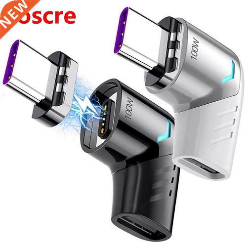Magnetic USB C Adapter Type C Connector Right Angle Support