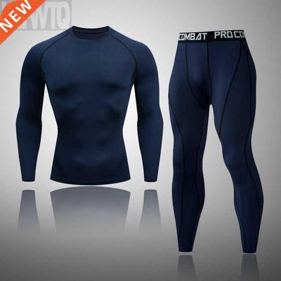 Men Ski Sports Lined Thermal Underwear Set Motorcycle Skiing