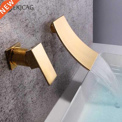 Gold Black Brass Concealed Basin Faucet Hot And Cold Water