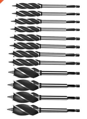 Four-slot Hexagonal Long Shank Auger Drll Woodworkng Suppo
