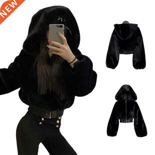 Autumn Winter Faux Rabbit Fur Bomber Teddy Coat Zipper Setwe