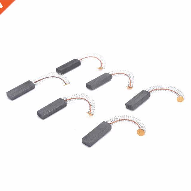 6pcs Electric Drill Motor Carbon Brushes with Brass Spring S