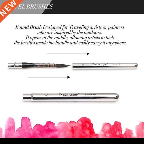 Travel Watercolor Paint Brushes Squirrel Hair Detail Line B