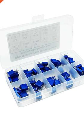 50pcs/lot 3296W Multiturn Trimmer Potentiometer Kit High Pre