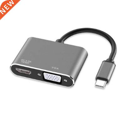 Type-C to HDMI+Vga Computer Monitor Cable Apple Converter Do