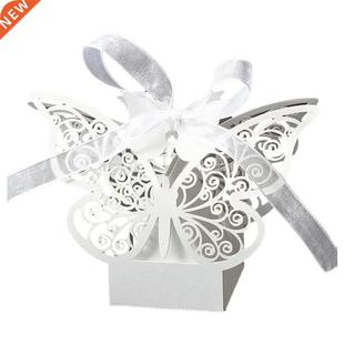 50pcs Butterfly Wedding Favour Box Birthday Party Gifts Cand