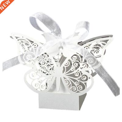 50pcs Butterfly Wedding Favour Box Birthday Party Gifts Cand