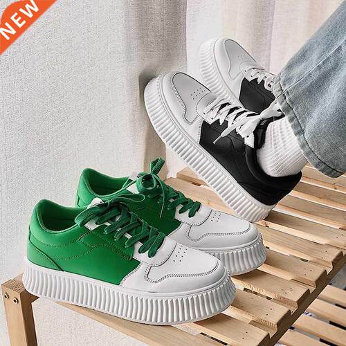 Men's Vulcanize Shoes Leather White Shoes Men Casual Wal