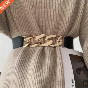 Fashion Chain Belt Elastic Metal Waist Belts for Women Ladie