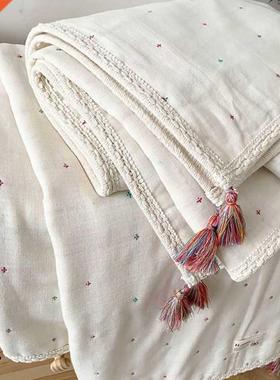 6 Layers Organic Muin Baby Blanket Newborn Swaddling Blank