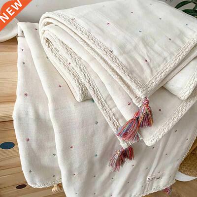 6 Layers Organic Muin Baby Blanket Newborn Swaddling Blank