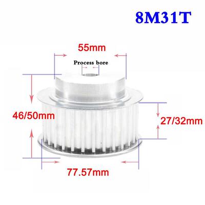 1PCS 8M 29 Teeth To  Teeth Synchronous Wheel Process Bore