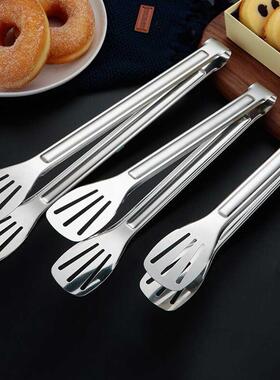 1pc Stainless Steel BBQ Tong Heat Resistant Hollow-Out Barbe