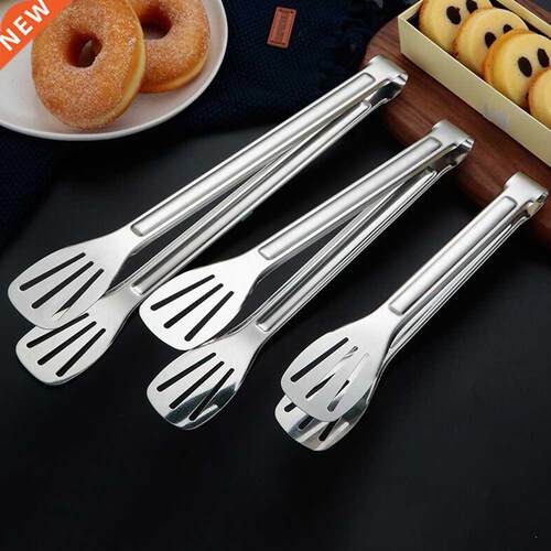 1pc Stainless Steel BBQ Tong Heat Resistant Hollow-Out Barbe