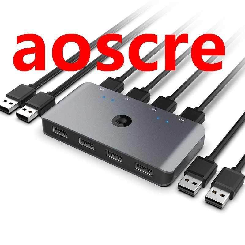 US Computer Switch Selector for 4 Computers Sharing 4 US D