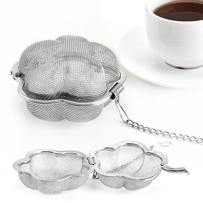 Flower Shaped Stainless Steel Tea Infuser Sphere Locking Spi