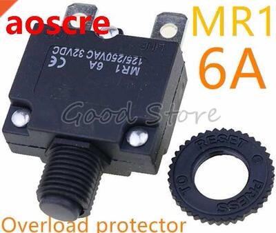 thermal switch circuit breaker overload protector MR1 6A 125